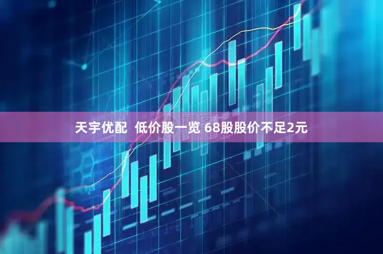 天宇优配  低价股一览 68股股价不足2元