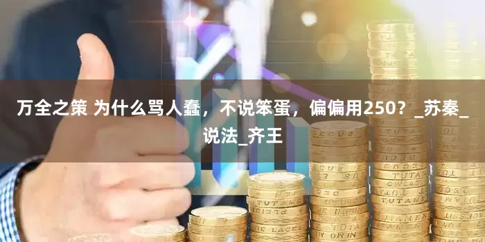 万全之策 为什么骂人蠢，不说笨蛋，偏偏用250？_苏秦_说法_齐王